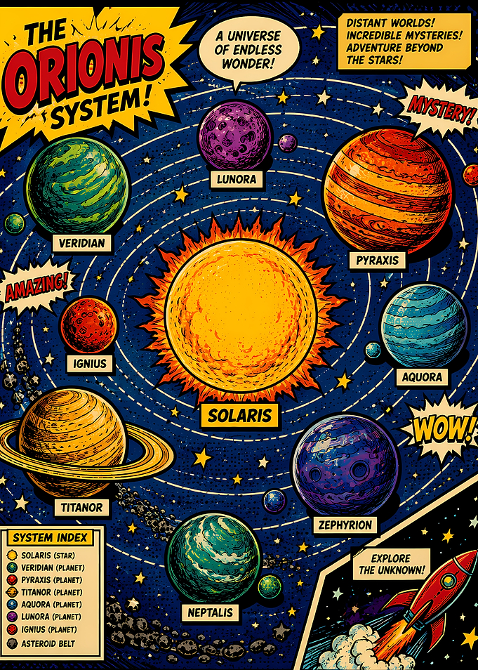 The Orionis System Solar System Poster