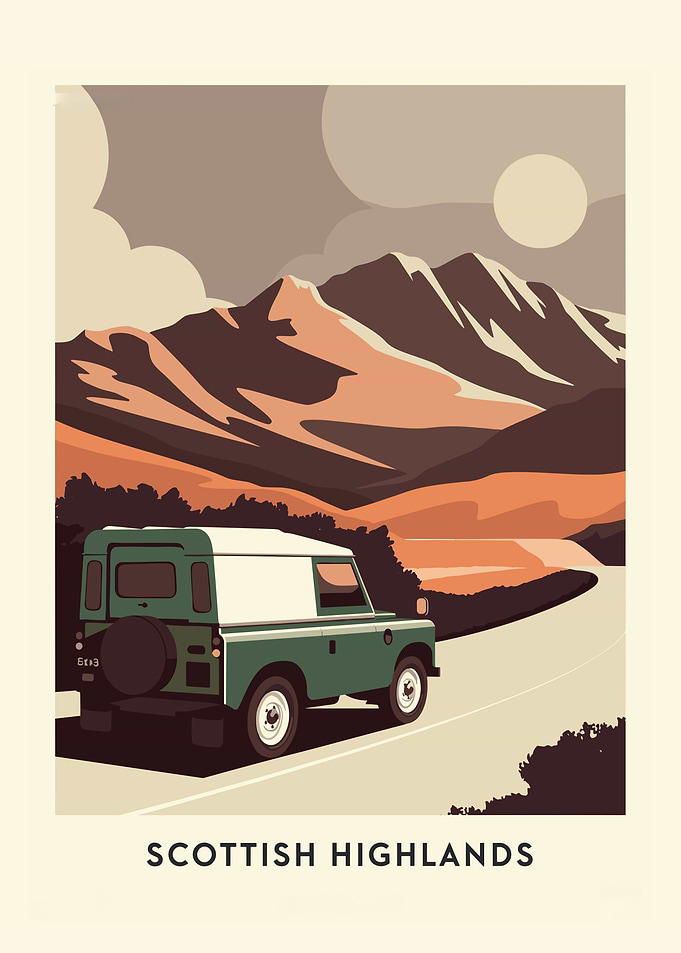 Scottish Highlands Vintage Poster