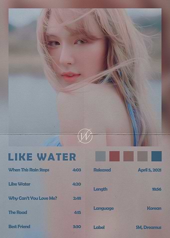 Wendy's 'Like Water' Album Tracklist