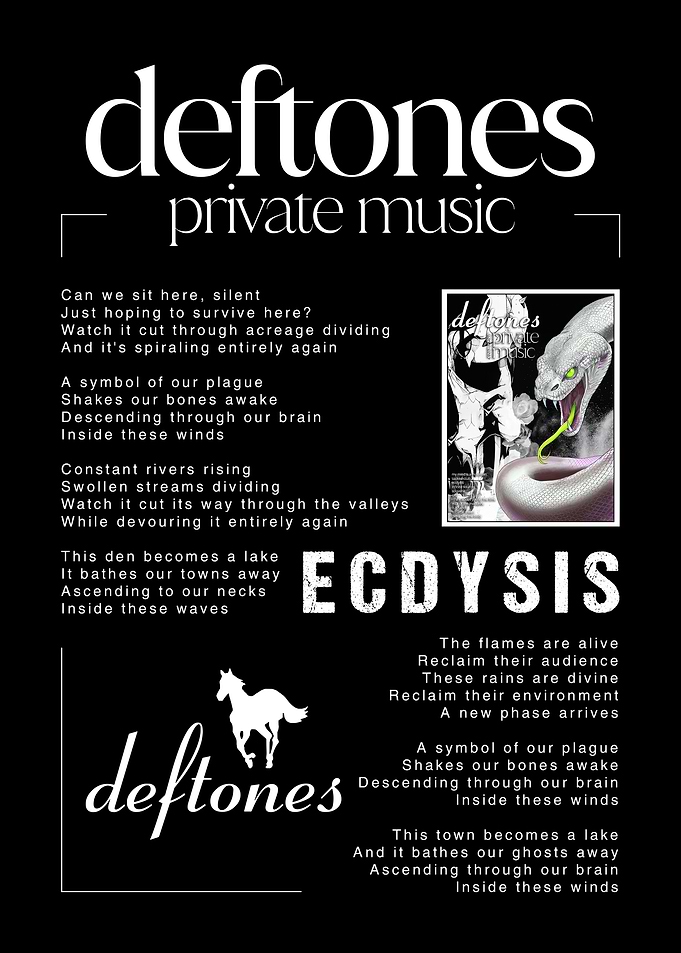 Deftones Private Music ECDYSIS Poster