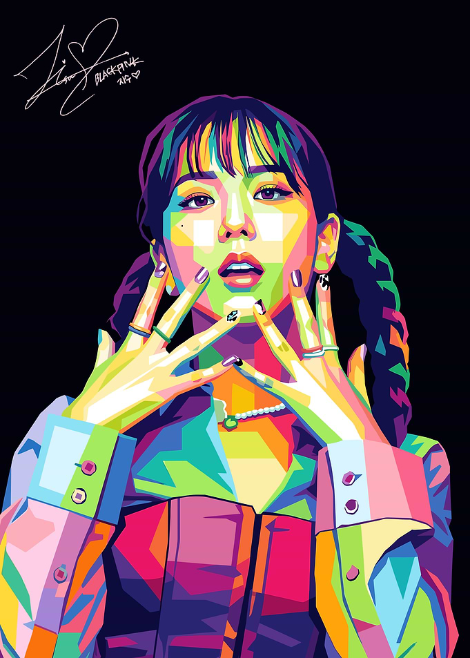Jisoo Blackpink Pop Art Portrait