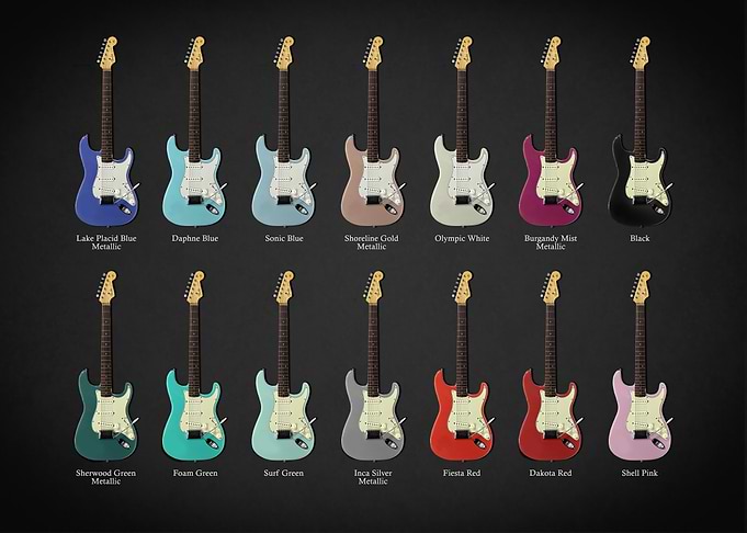The 1960 Strat Custom Color Chart