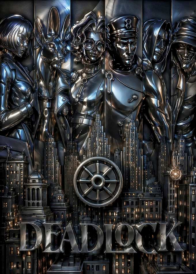 Deadlock Steampunk Cityscape Characters