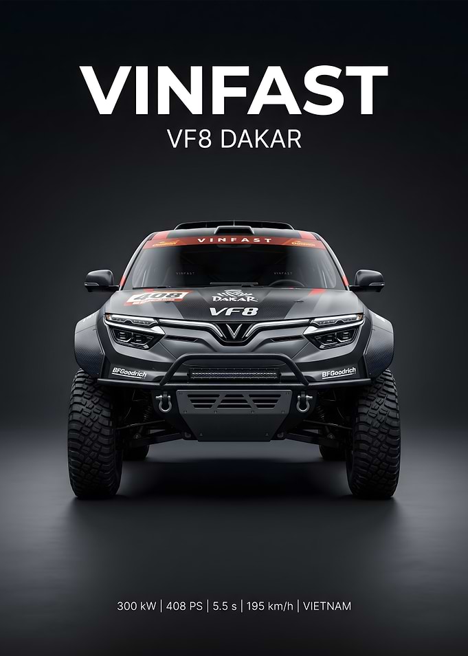 VinFast VF8 Dakar Rally Car