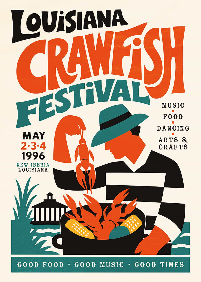 Louisiana Crawfish Festival Poster