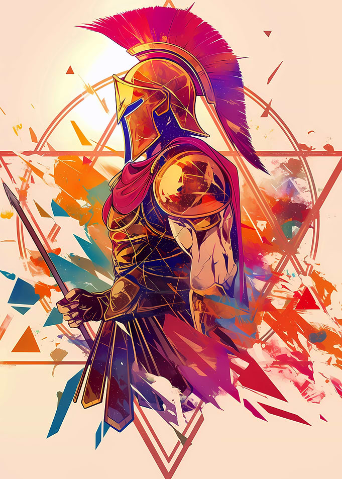 Spartan Warrior with Spear