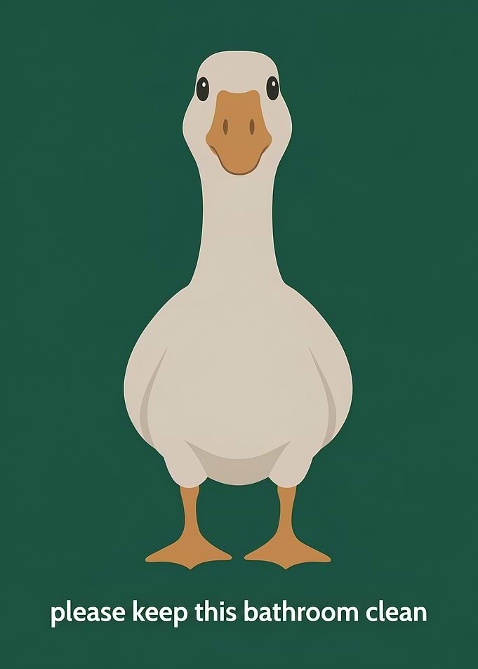 Please Keep This Bathroom Clean Goose Bathroom Sign