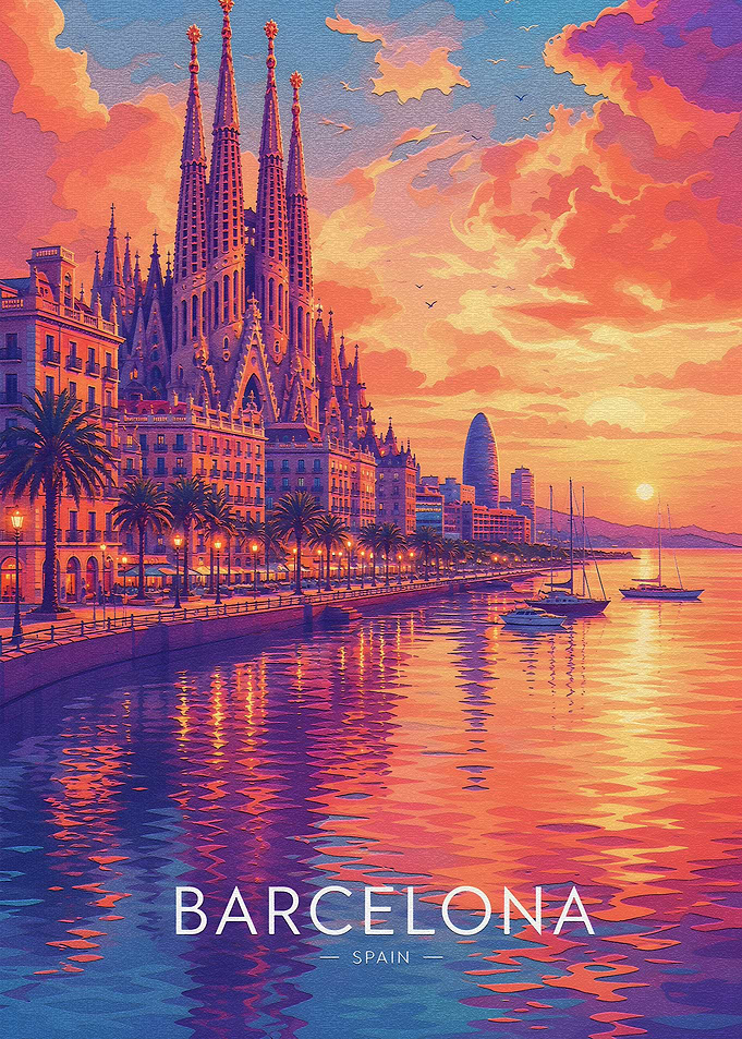 Barcelona Sagrada Familia Sunset