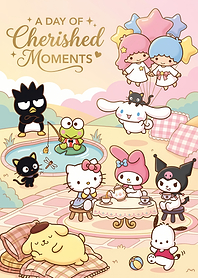 Sanrio Characters Enjoying a Cherished Moment