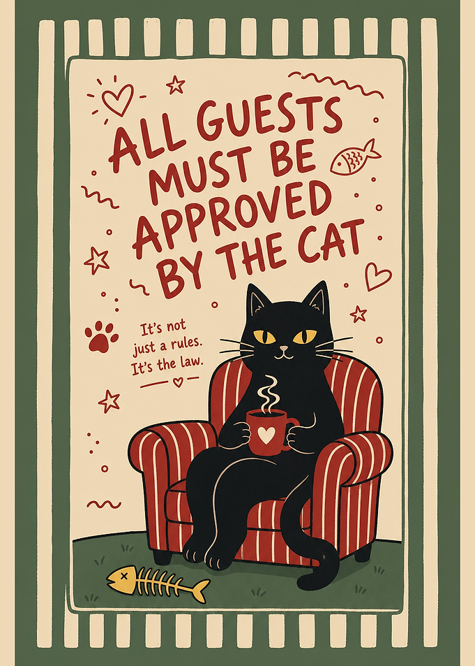 Cat Approved Rules Funny Animal Poster