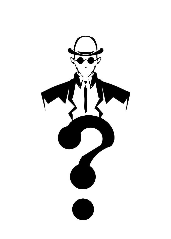 Mysterious Figure with Question Mark