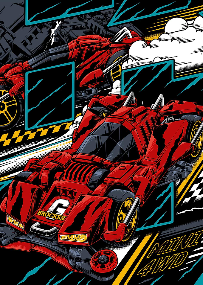 Red Mini 4WD Race Cars