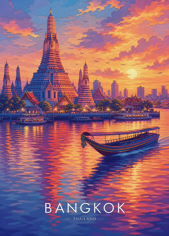 Bangkok Wat Arun Sunset