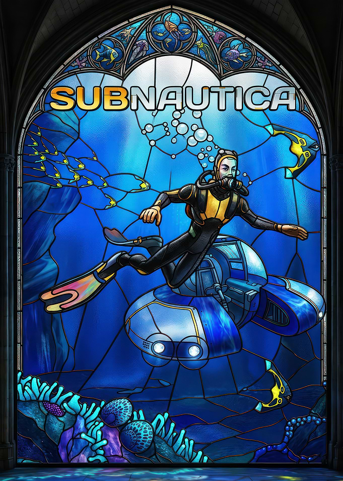 Subnautica Stained Glass Art