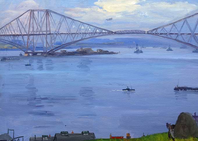 The Forth Bridge, 1914 by John Lavery WW1 Historical Painting