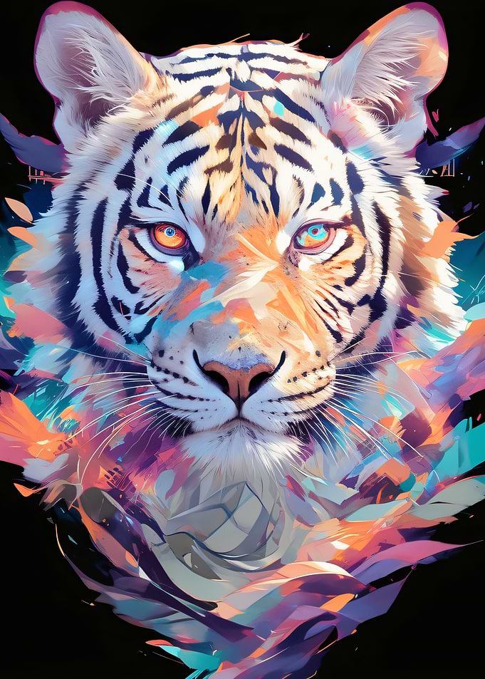 Abstract Tiger Portrait
