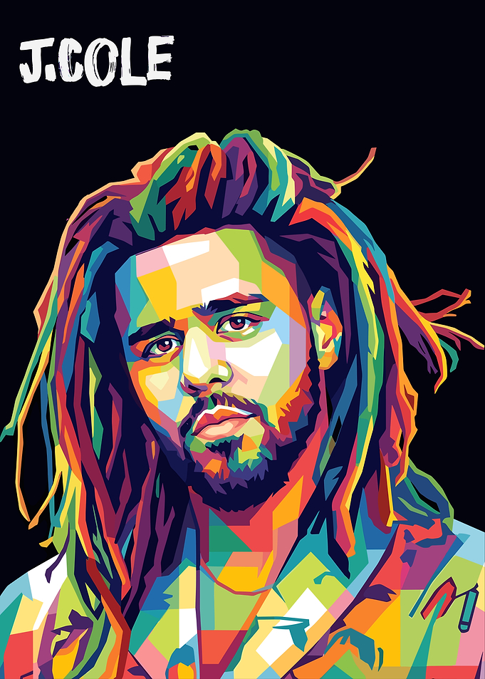J. Cole Pop Art Portrait