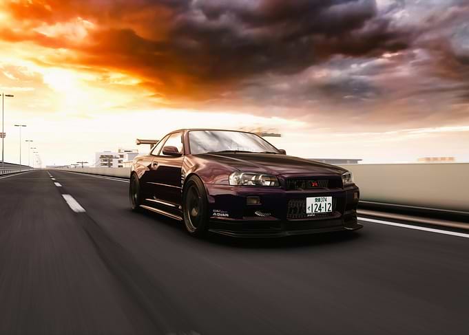 Nissan Skyline GT-R R34 on Highway