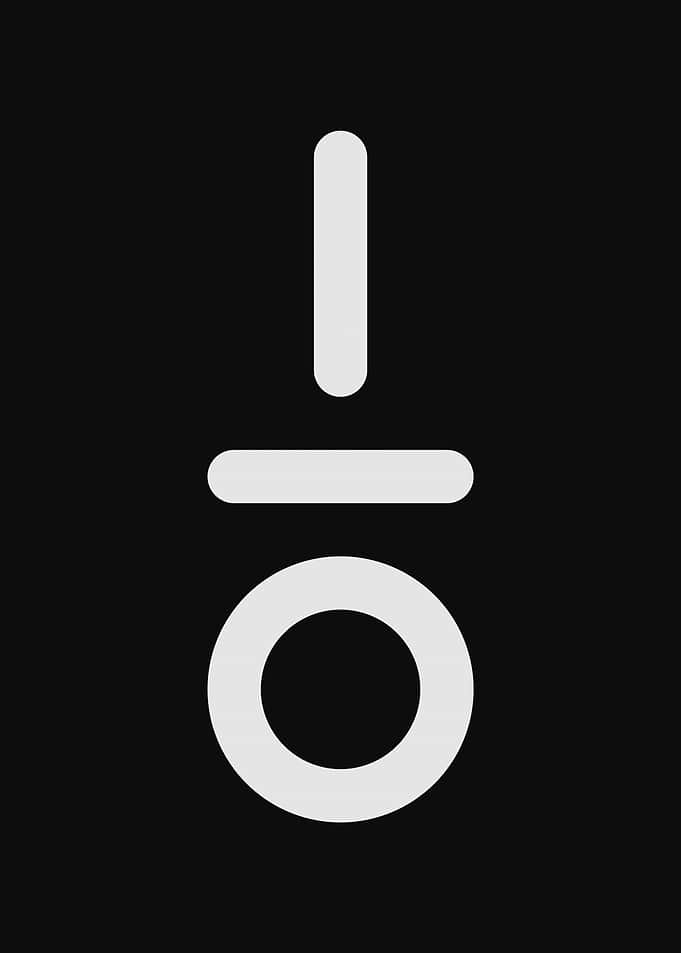 Minimalist Fraction Symbol 1/0