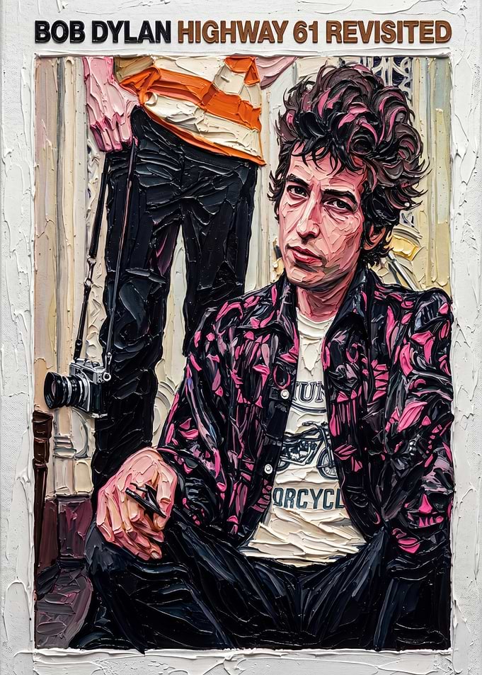 Highway 61 Revisited Album Cover Painting Art