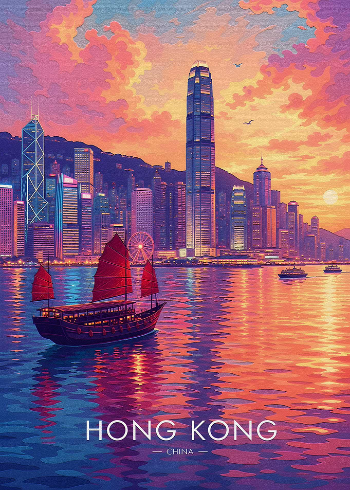 Hong Kong Skyline at Sunset