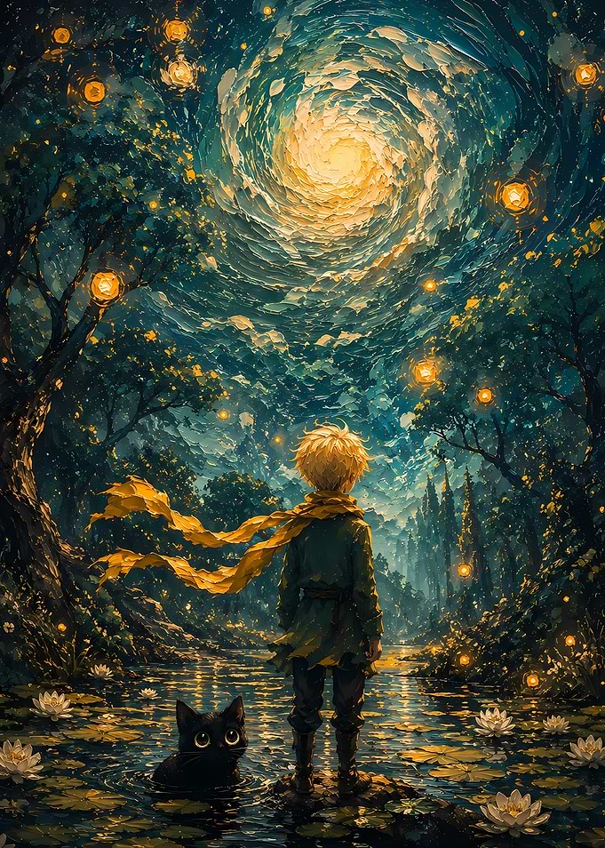The Little Prince and the Black Cat