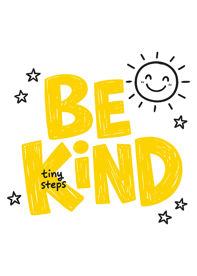 BE KIND Inspirational Cute Motivational Wall Art Poster – Sun Doodle Typography