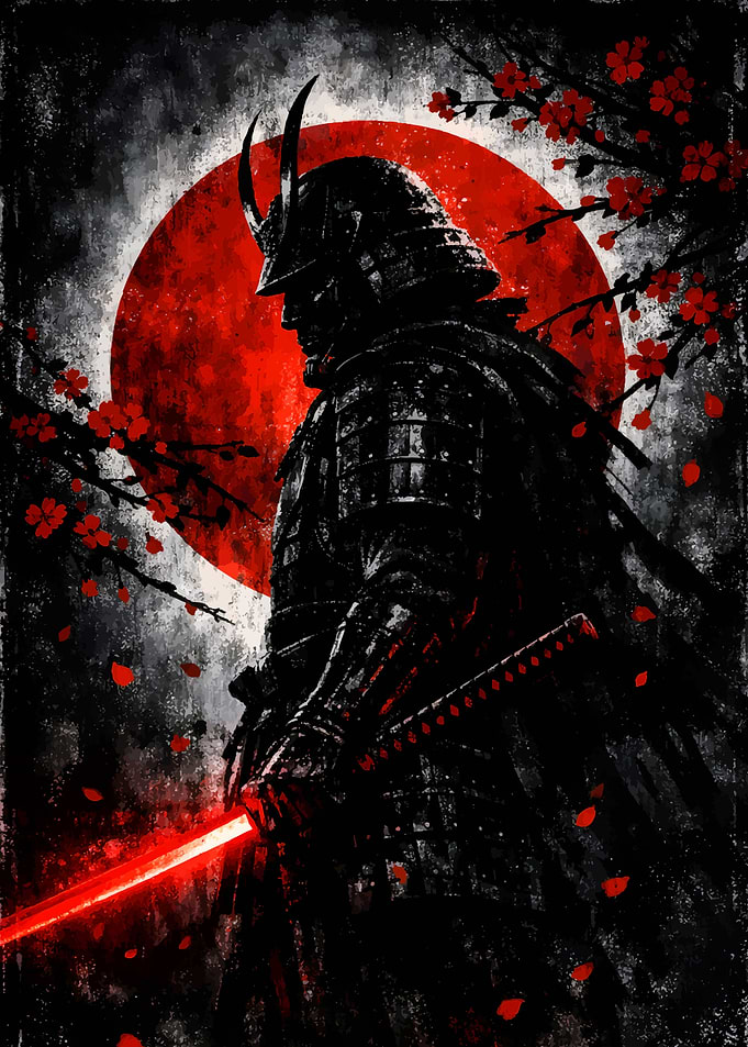Samurai Warrior with Glowing Katana