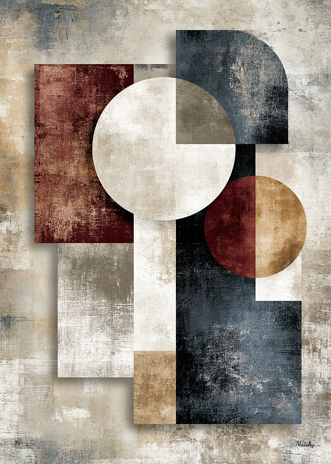 Wabi Sabi Japanese Geometry No. 03 – Contemporary Japandi Zen Wall Art