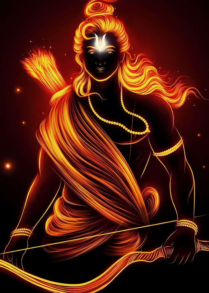 Lord Rama with Bow and Arrow