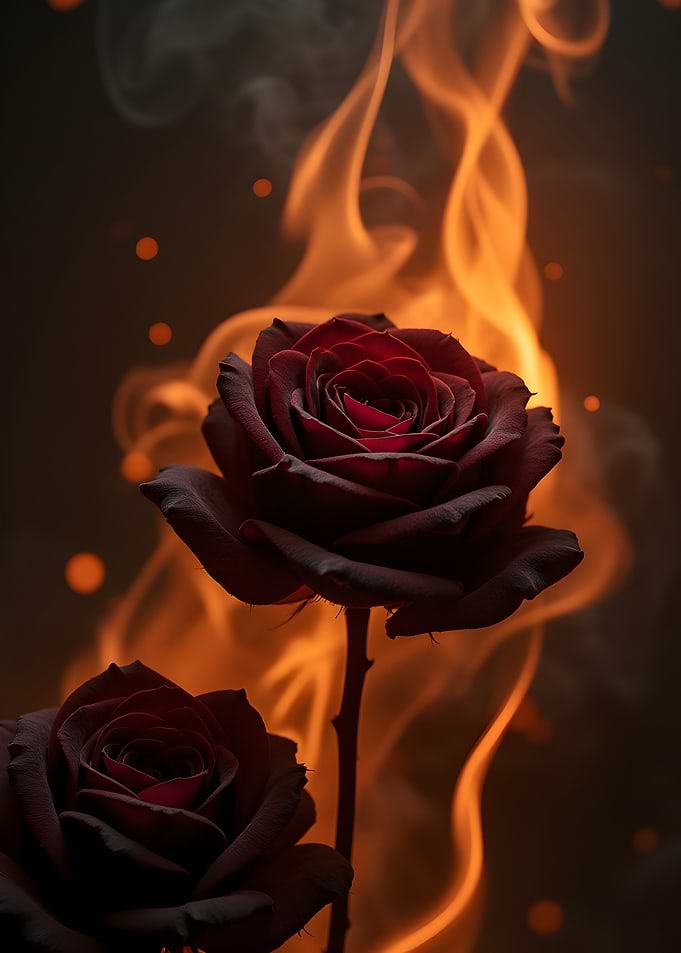 Dark Roses in Flames