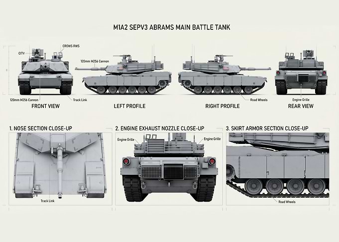 M1A2 SEPv3 Abrams Main Battle Tank