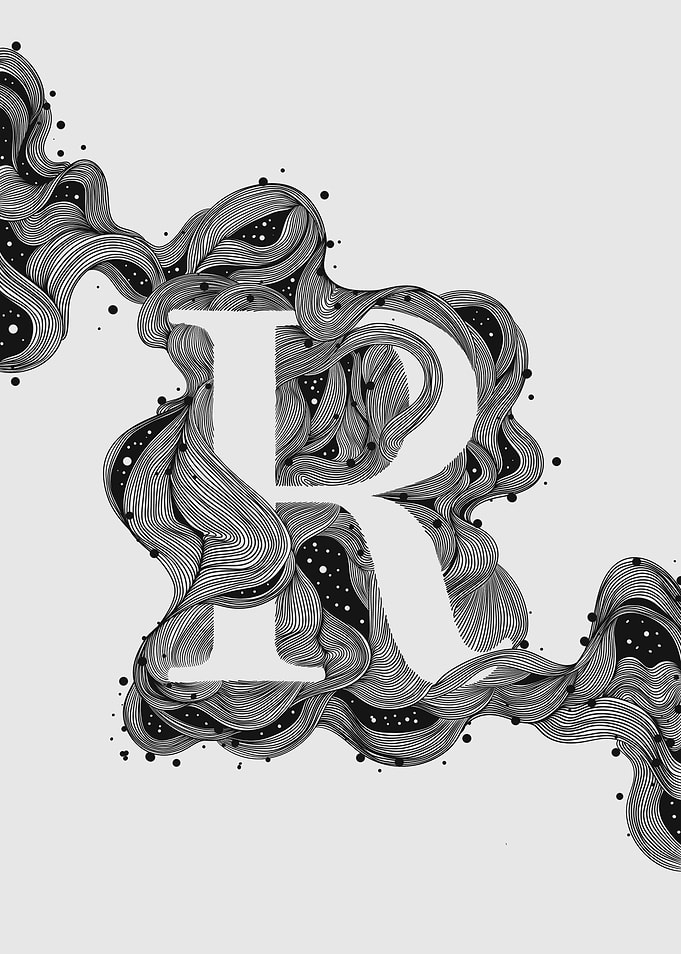 Abstract Letter R Design