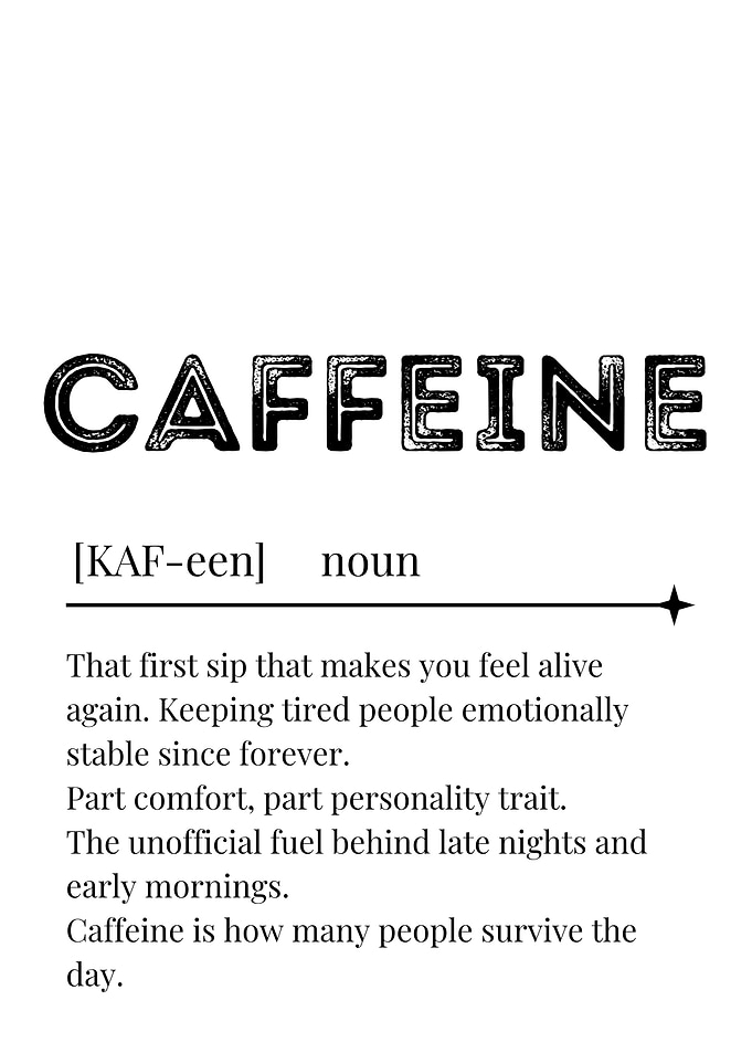 Caffeine Definition Poster