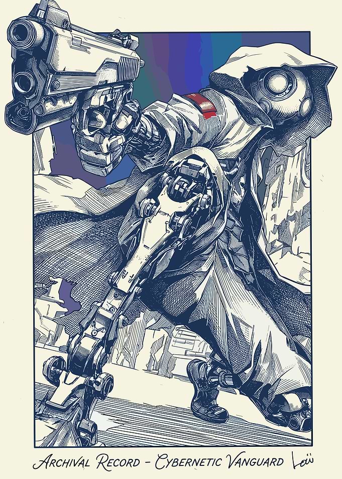 Cybernetic Vanguard with Gun