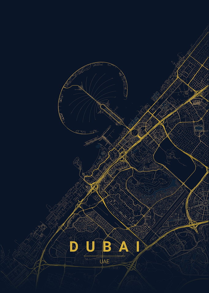 Dubai Map Art