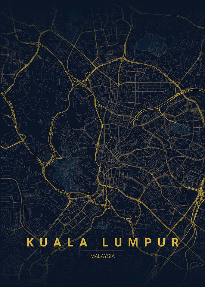 Kuala Lumpur Map Art