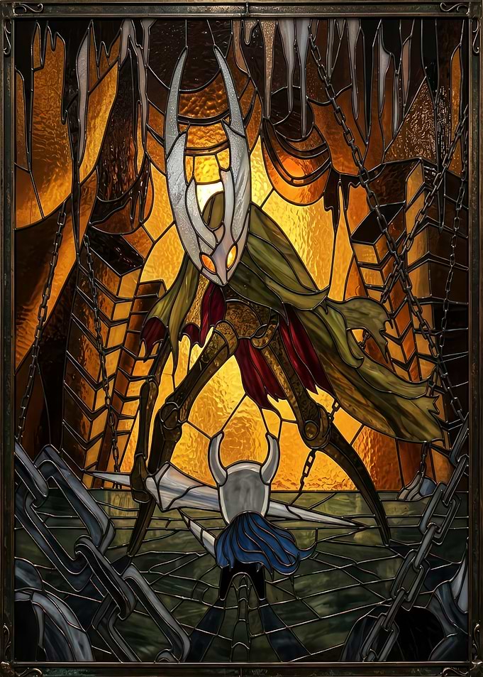 Hornet vs. Knight Stained Glass