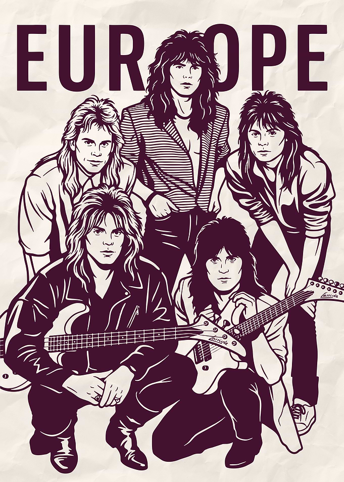 Europe Band Retro Poster
