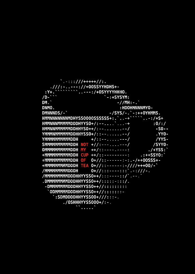 Funny ASCII Art Coffee Cup