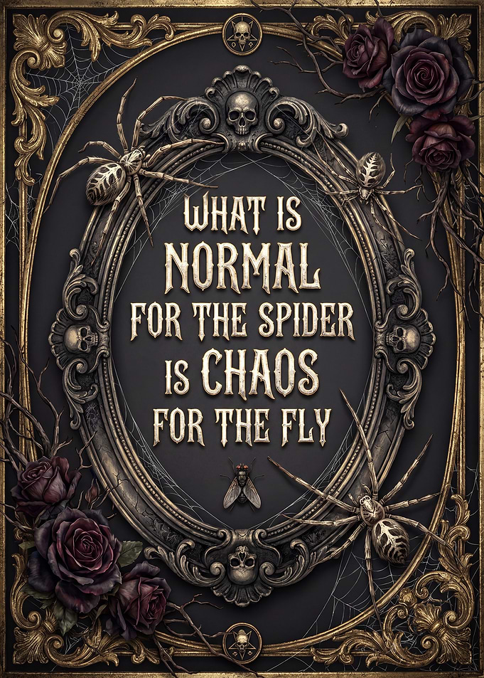What is Normal for The Spider Is Chaos For The Fly