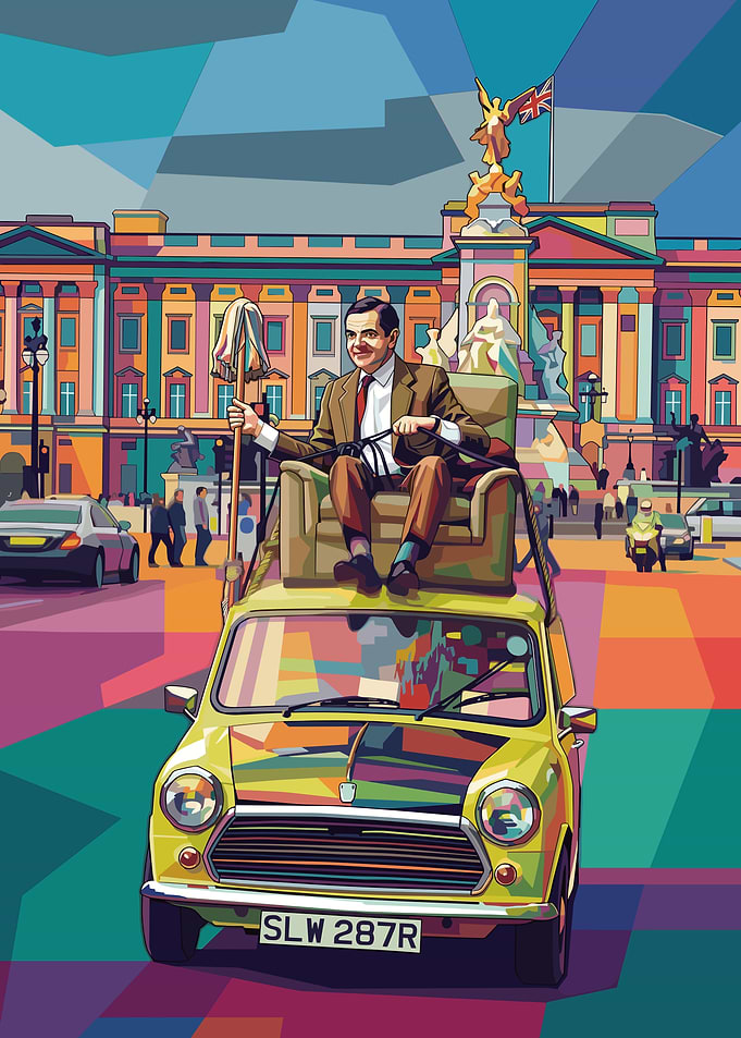Mr. Bean's Mini Cooper in London