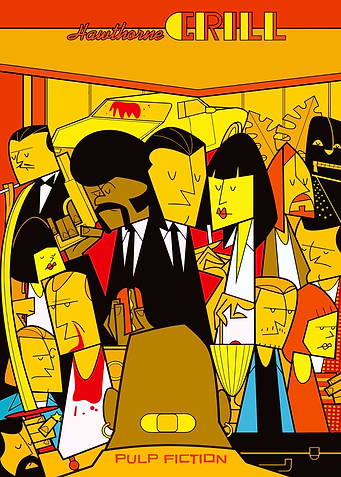 Pulp Fiction Hawthorne Grill Poster