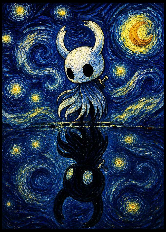 Hollow Knight Starry Night Reflection