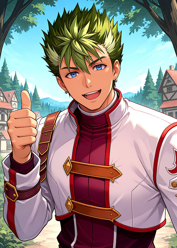 Anime character giving a thumbs up
