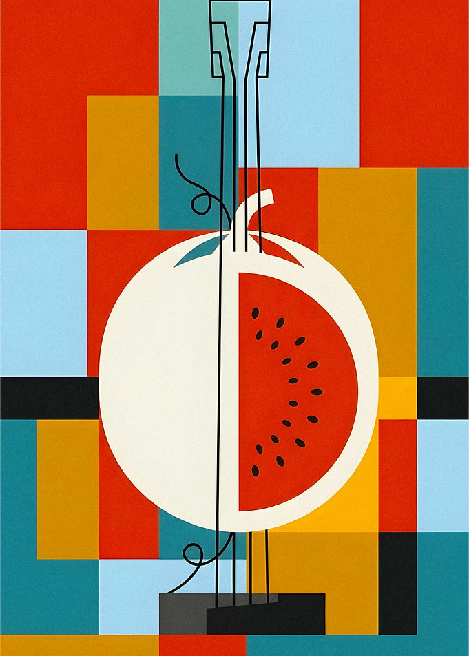 Guitar Watermelon Fusion Art