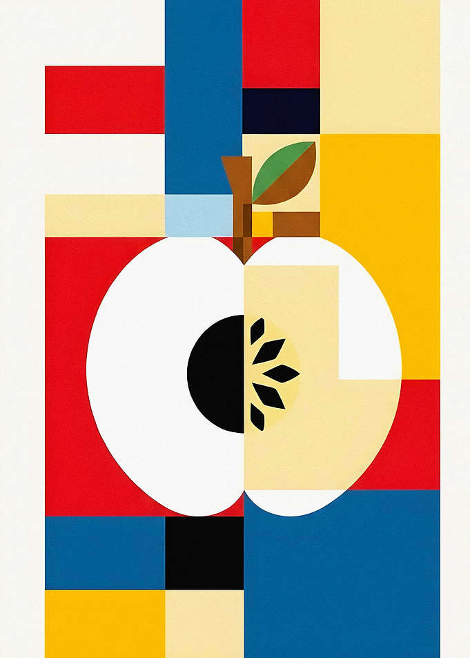 Abstract Apple Geometric Art