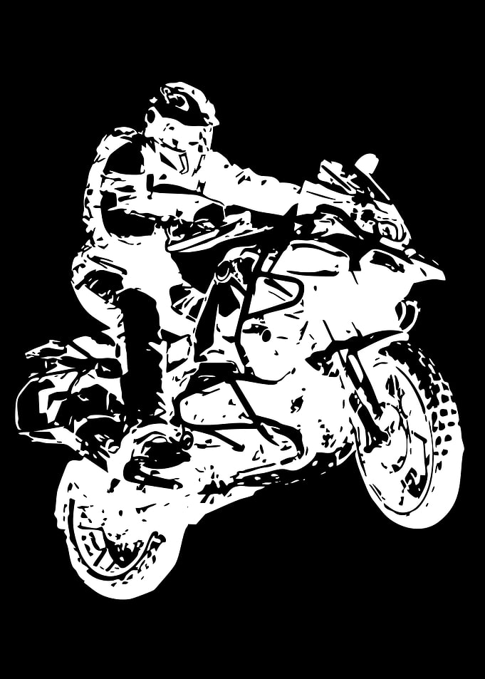 Motorcyclist on a Bike