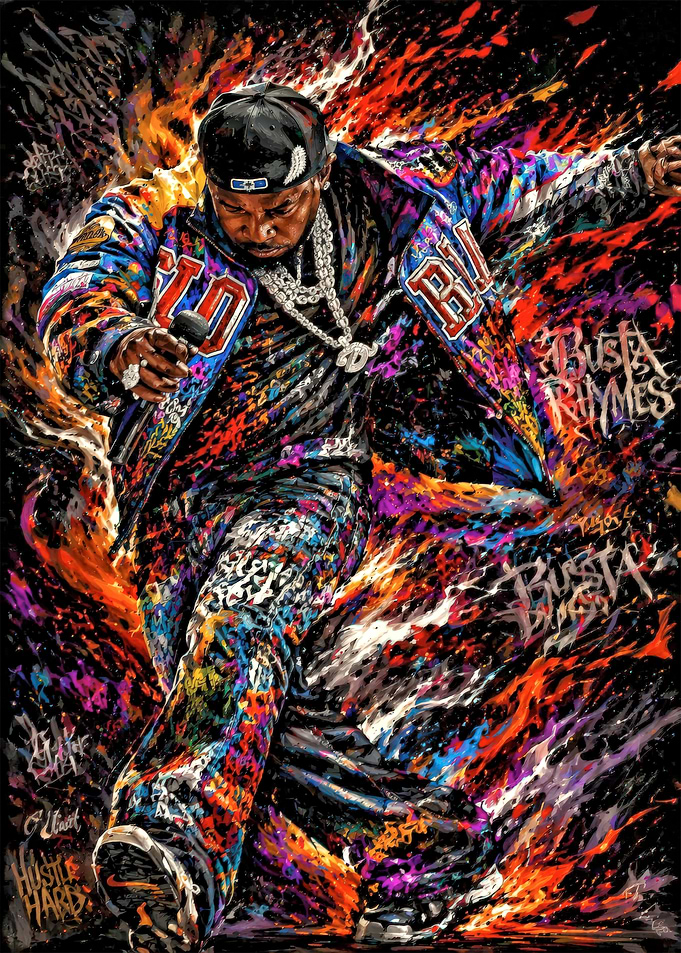 Busta Rhymes Abstract Portrait