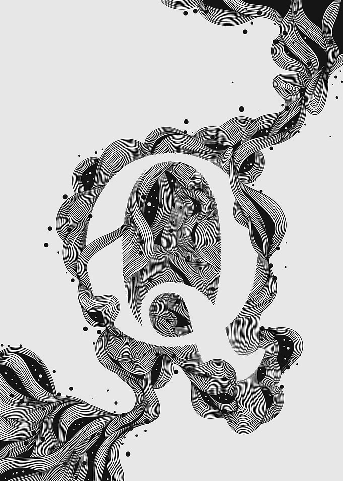 Abstract Letter Q Design